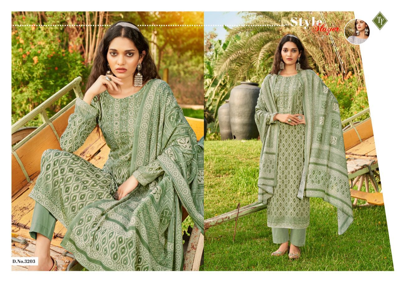 Tanishk Ruhaz Cotton Printed Designer Fancy Wear Ready Made Suit Collection